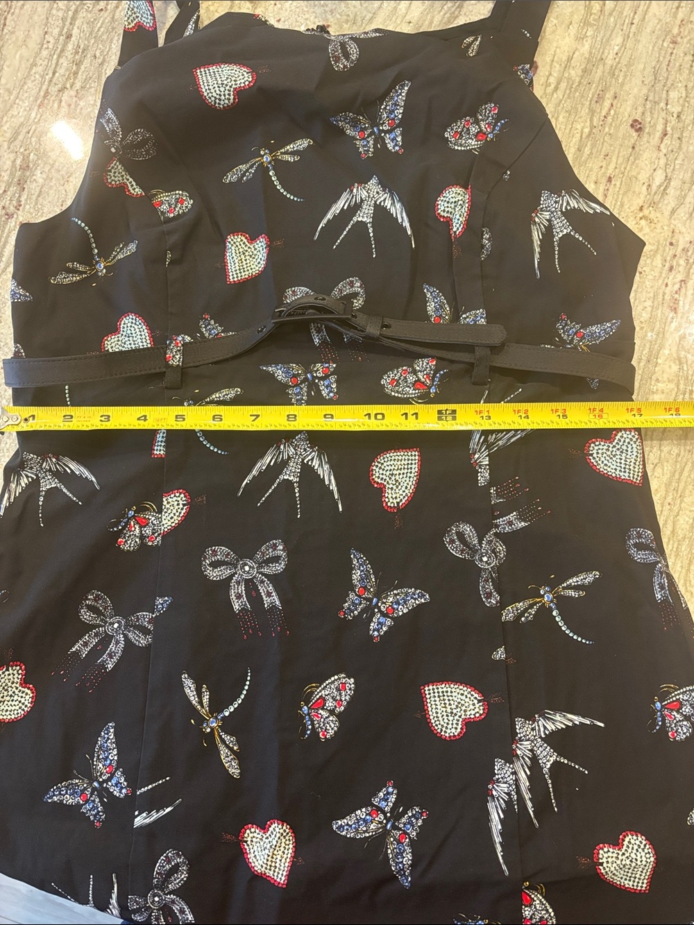 Maeve Black Floral & Butterfly Square-Neck Mini Dress - Picture 6 of 12